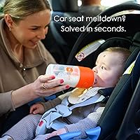 Vista 7 de PopYum Biberones de 5 oz de naranja anticólicos para hacer fórmula/mezcla/dispensador, paquete de 2 (con pezones #1)