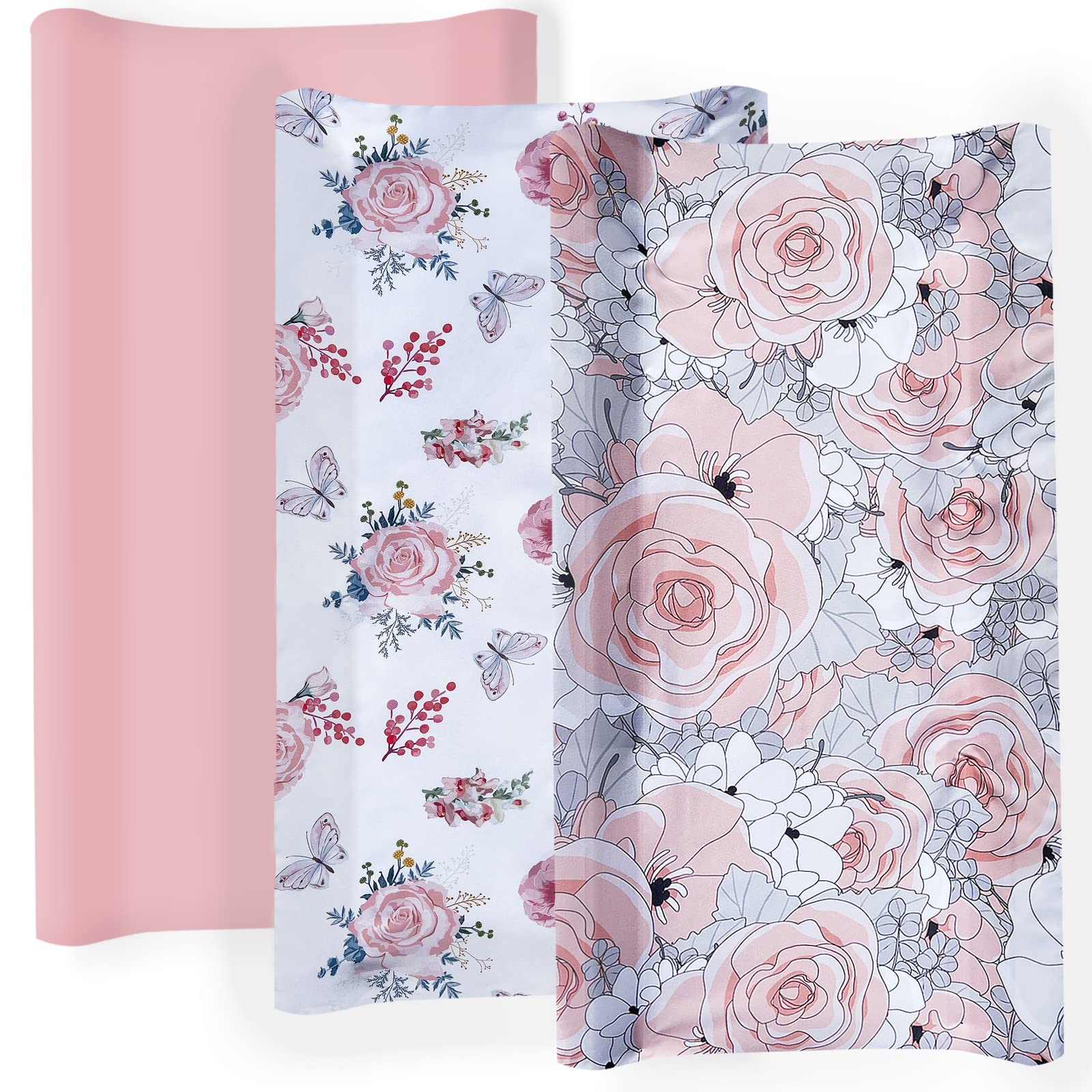 Buy JAROSY 3 Pack Soft Changing Pad Covers, Premium Diaper Changing Table Sheets for Baby Girls