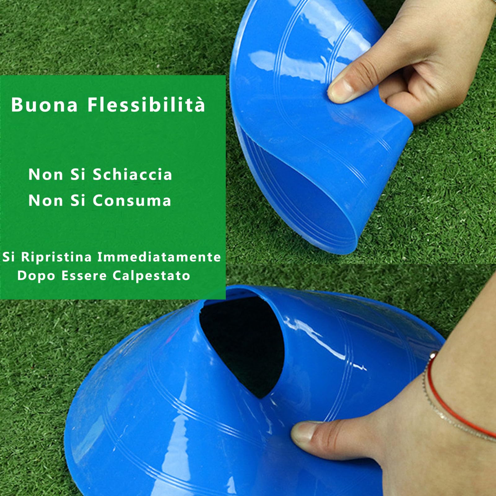 Cinesini per Allenamento Calcio,Kit Allenamento Calcio 20 Pezzi Applicabile a Set Allenamento Calcio,Atletica UVM, Marcatura del Campo