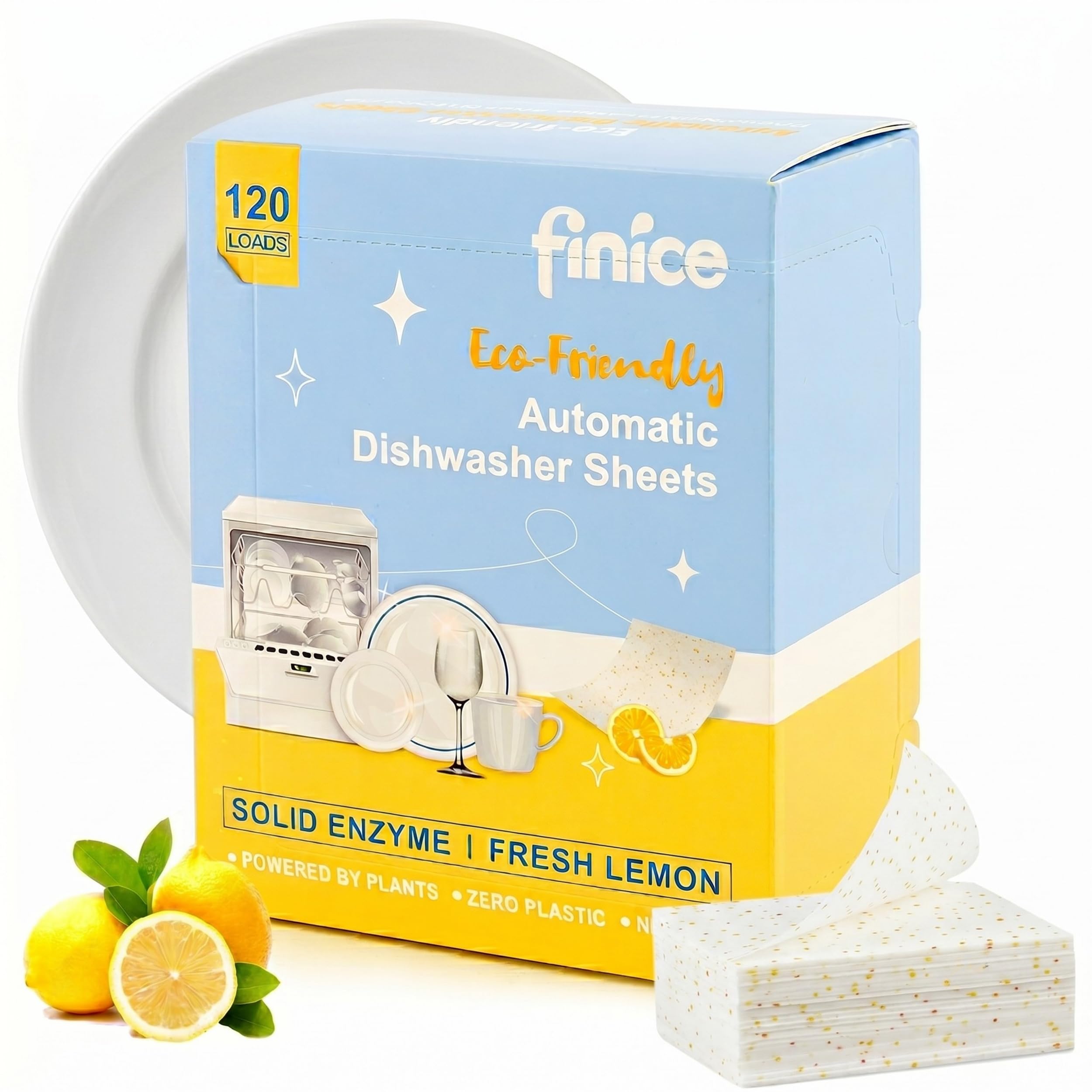 Jabón Lavavajillas Sin Disruptores Endocrinos Ecologico en Tiras |120 usos | Derivado de Plantas | Limpieza Profunda | Protección Cristal | Abrillantador Incorporado