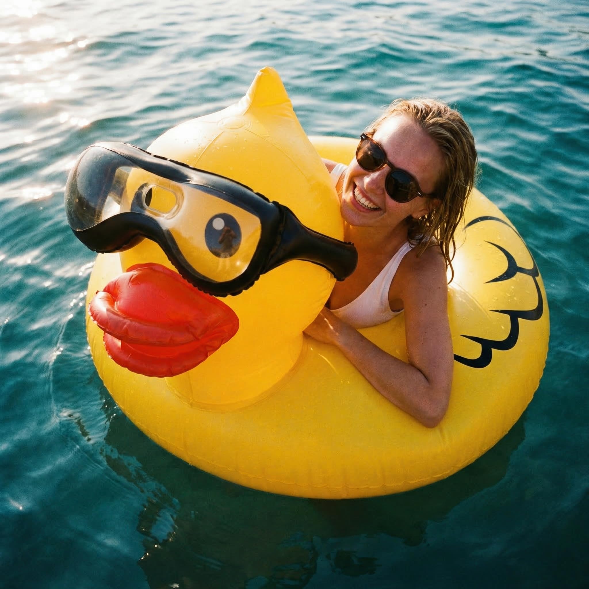 Float Joy Flotadores Piscina Adultos Hinchables para Piscina Flotador Pato Inflable 106cm