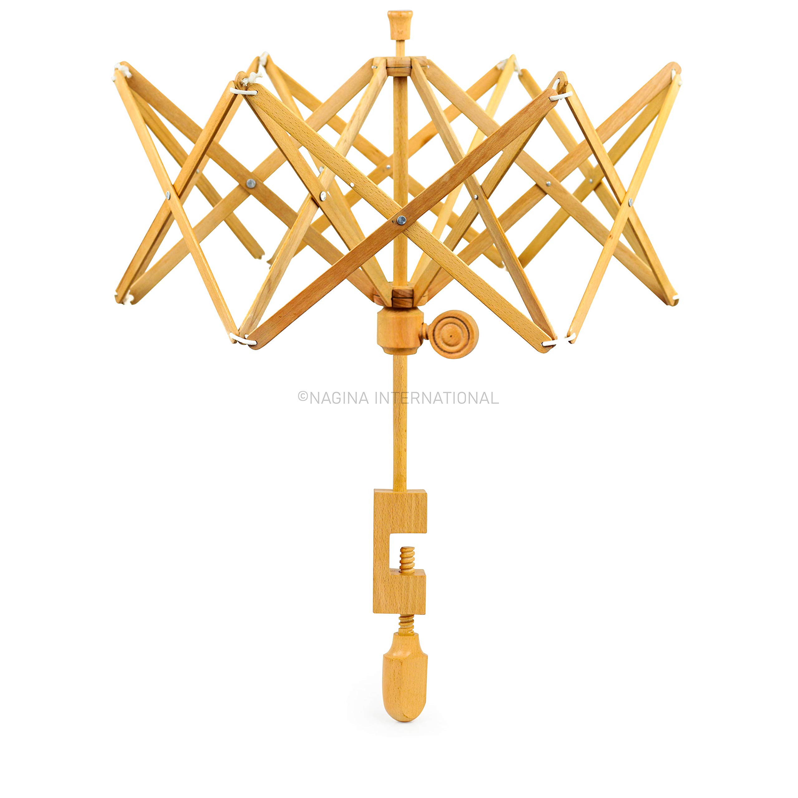 Textile Beech Crafted Premium Polished Yarn Swift with Skeins and Hanks | Knitting Crocheting & Spinning Winders & Accessories by Nagina International