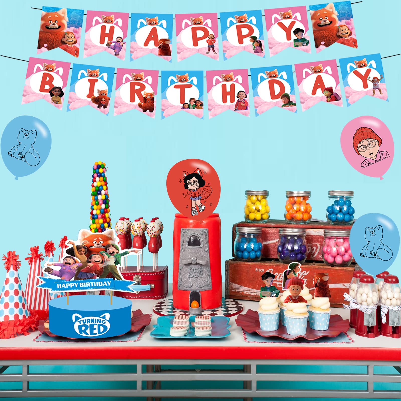 Buy Turning Red Birthday Party Decorations,Turning Red Party Supplies