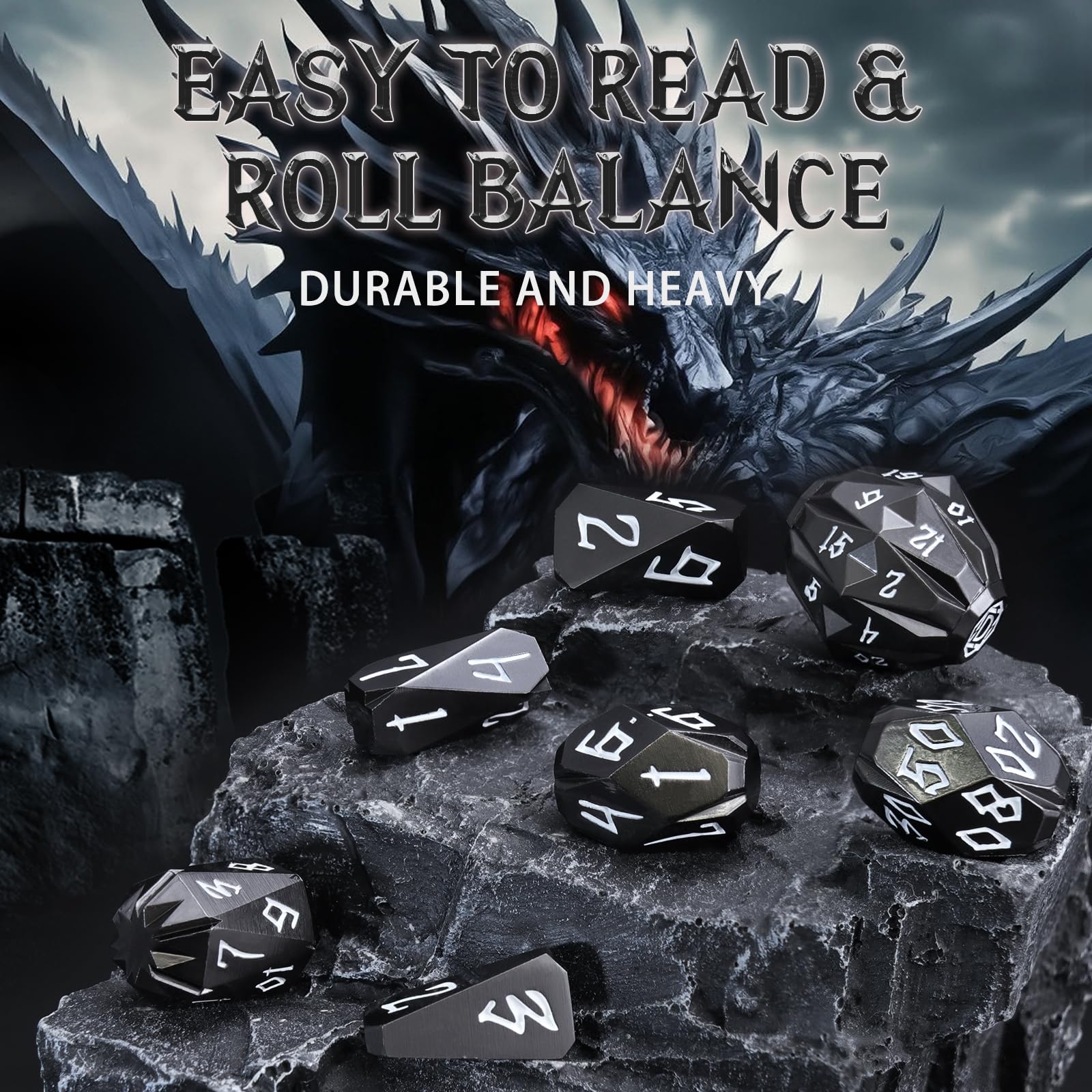 FONVGOGO Dados de rol para Dragones y Mazmorras Dados
