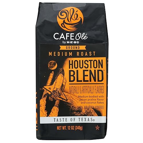 Houston Blend - Café molido tostado medio (praliné de nuez y coco) (paquete de 3)