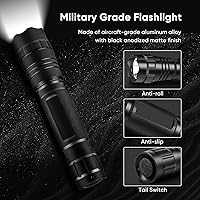 Vista 5 de WINDFIRE Linternas tácticas LED de caza de 2000 lúmenes con rieles Picatinny de liberación rápida, montaje en offset para caza al aire libre