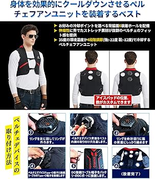 elemai] ペルチェベスト【2025夏新登場＆ペルチェ素子冷却技術】 Amazon.co.jp: [elemai] ペルチェベスト【2025夏新登場