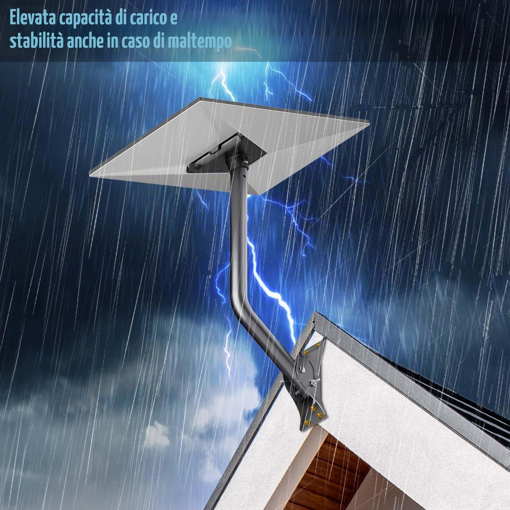 Supporto Gen 3 per Starlink, kit di montaggio regolabile compatibile con parabola standard V3 Starlink, supporto a parete/tetto per kit Internet Starlink Satellite