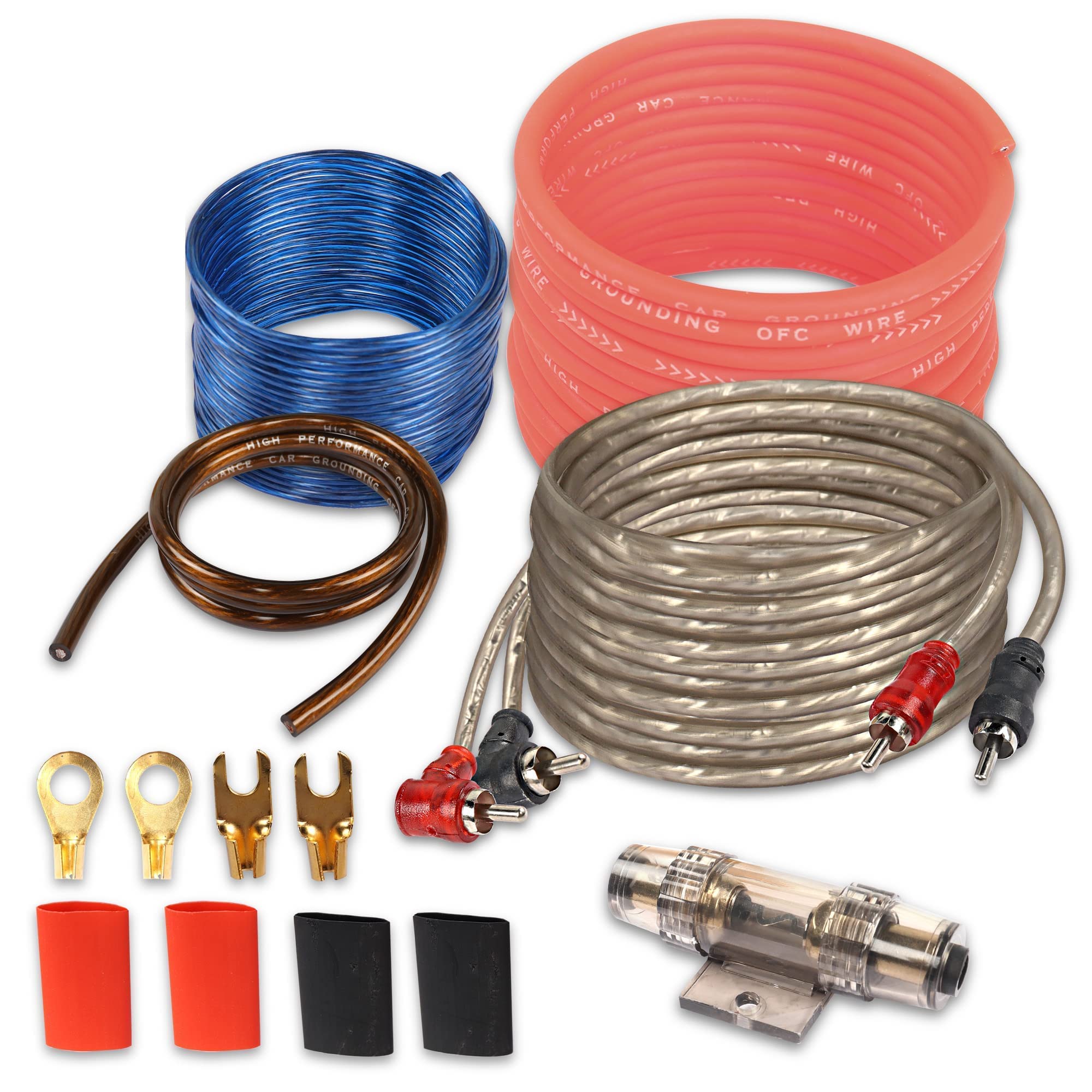 6 Gauge Car Audio Cablaggio Kit Amplificatore Installazione Cablaggio Kit con Fusibile per Car Truck Stereo Subwoofer e DIY Hobbyist
