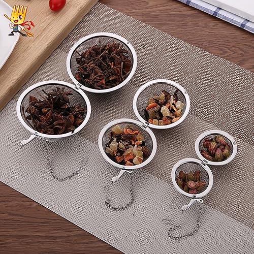 Miniatura 4 de Bola de té de malla de acero inoxidable, infusor de té de malla extra fina para té de hojas sueltas, coladores de té, infusor de té, filtros de