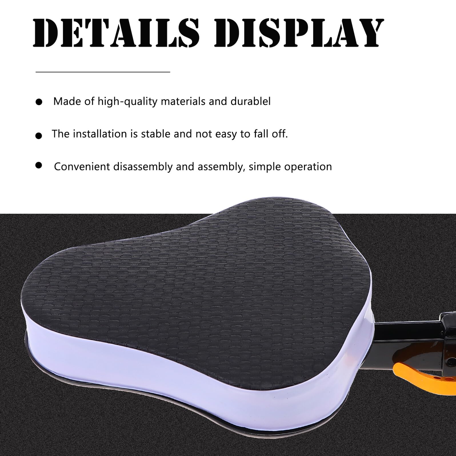 ULTECHNOVO Siège Carbone pour Garçon Vélo Pliable Filles Électrique et Élevée Acier Coussin Éponge, Capacité de Charge Sécurité Optimale en Bébé en Promenade