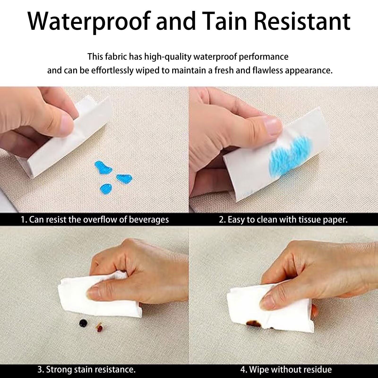 Cojines de terciopelo impermeable para exteriores, 50 x 50 cm, fundas de almohada geométricas en blanco y negro, paquete de 4 unidades decorativas para muebles de jardín y sofá de interior