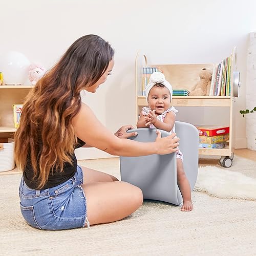 Miniatura 71 de ECR4Kids Asiento ondulado, altura del asiento de 14 a 15.1 pulgadas, taburete de perca, amarillo, paquete de 2 Amarillo,Negro -,Azul,Gris