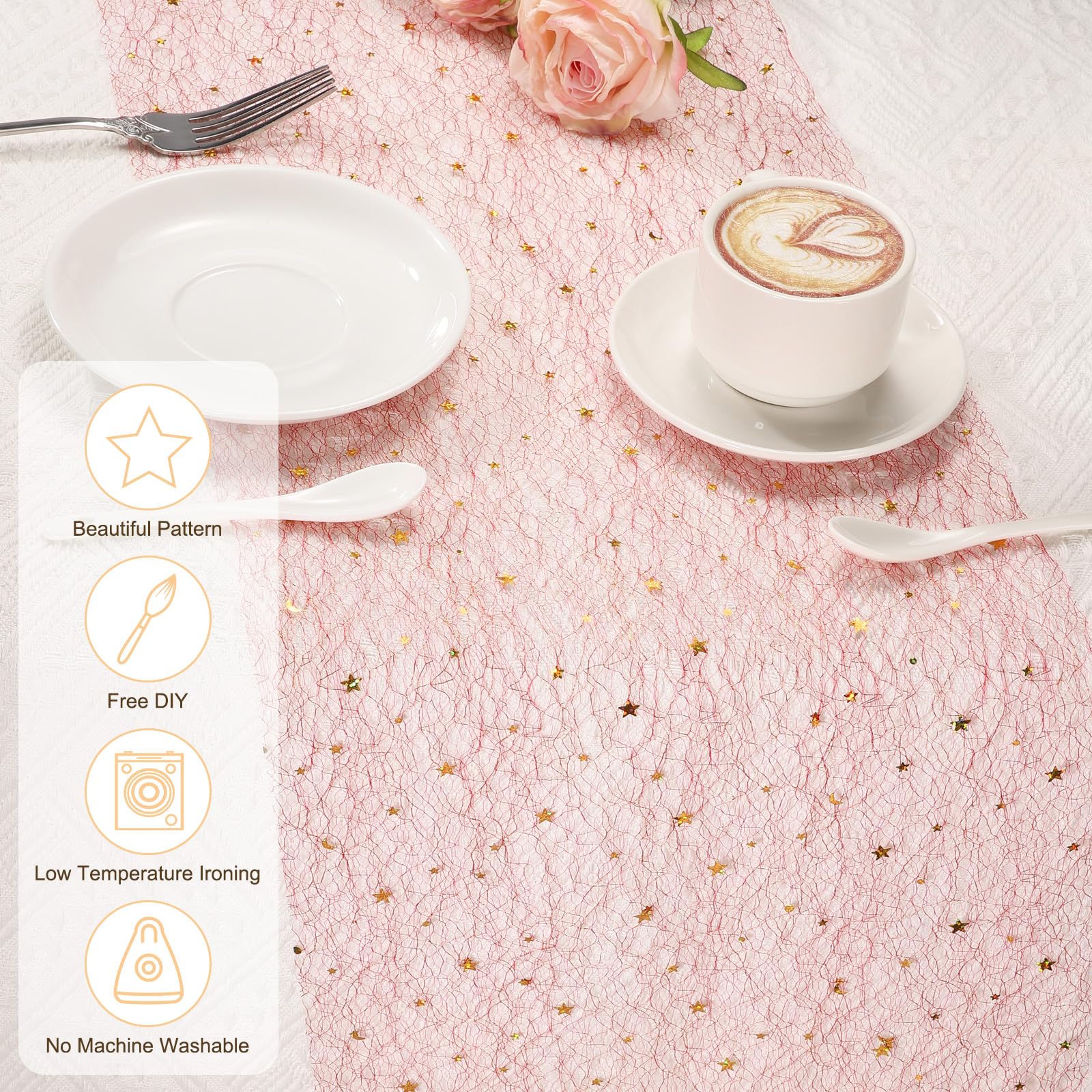 Chemin De Table En Maille Fine En Feuille Métallique Pour