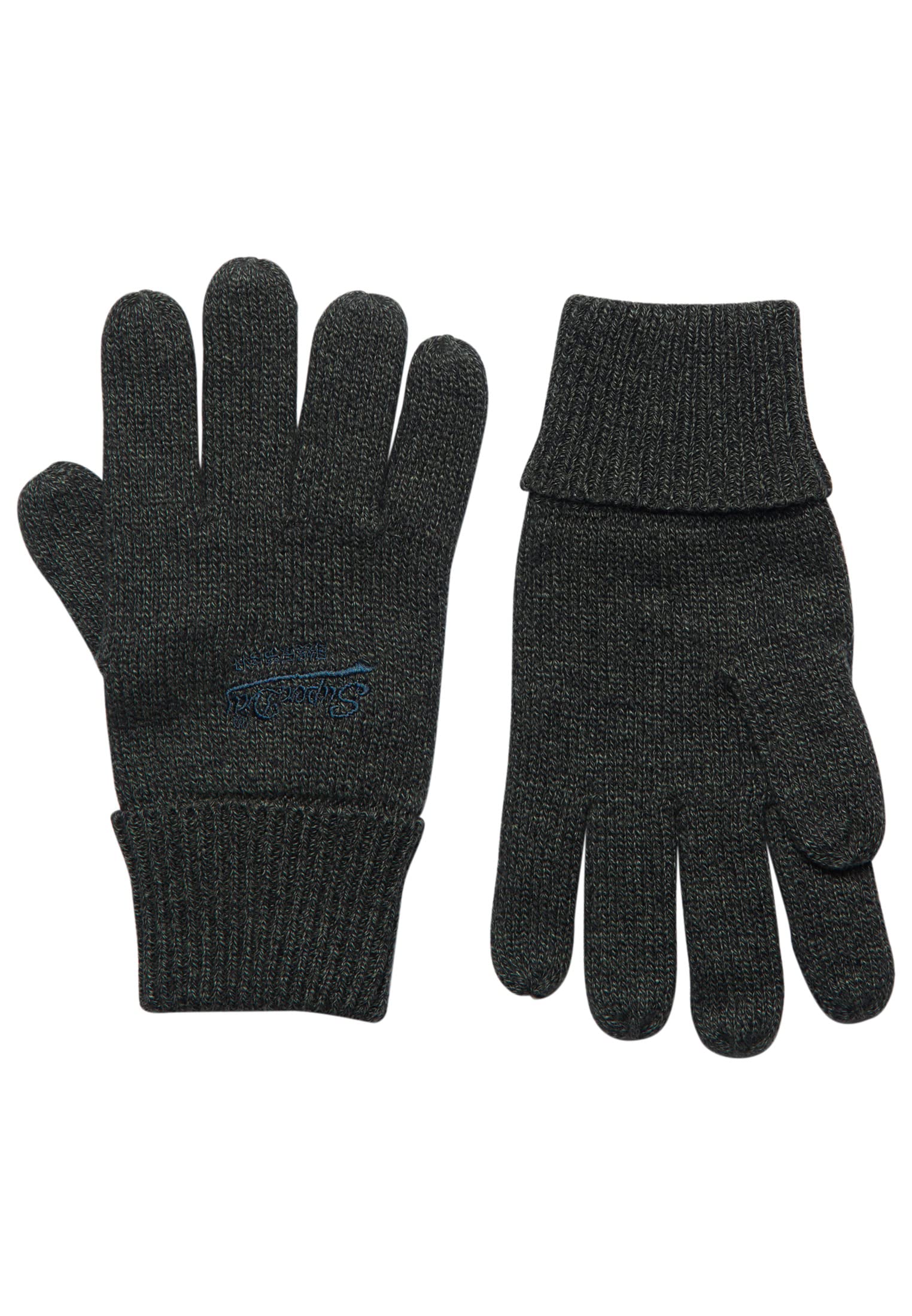 Superdry Men's 93 Knitted Accessories Gloves, Khaki Grit, One Size