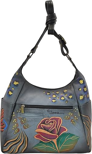 Miniatura 9 de Anna By Anuschka Hobo grande pintado a mano con múltiples bolsillos