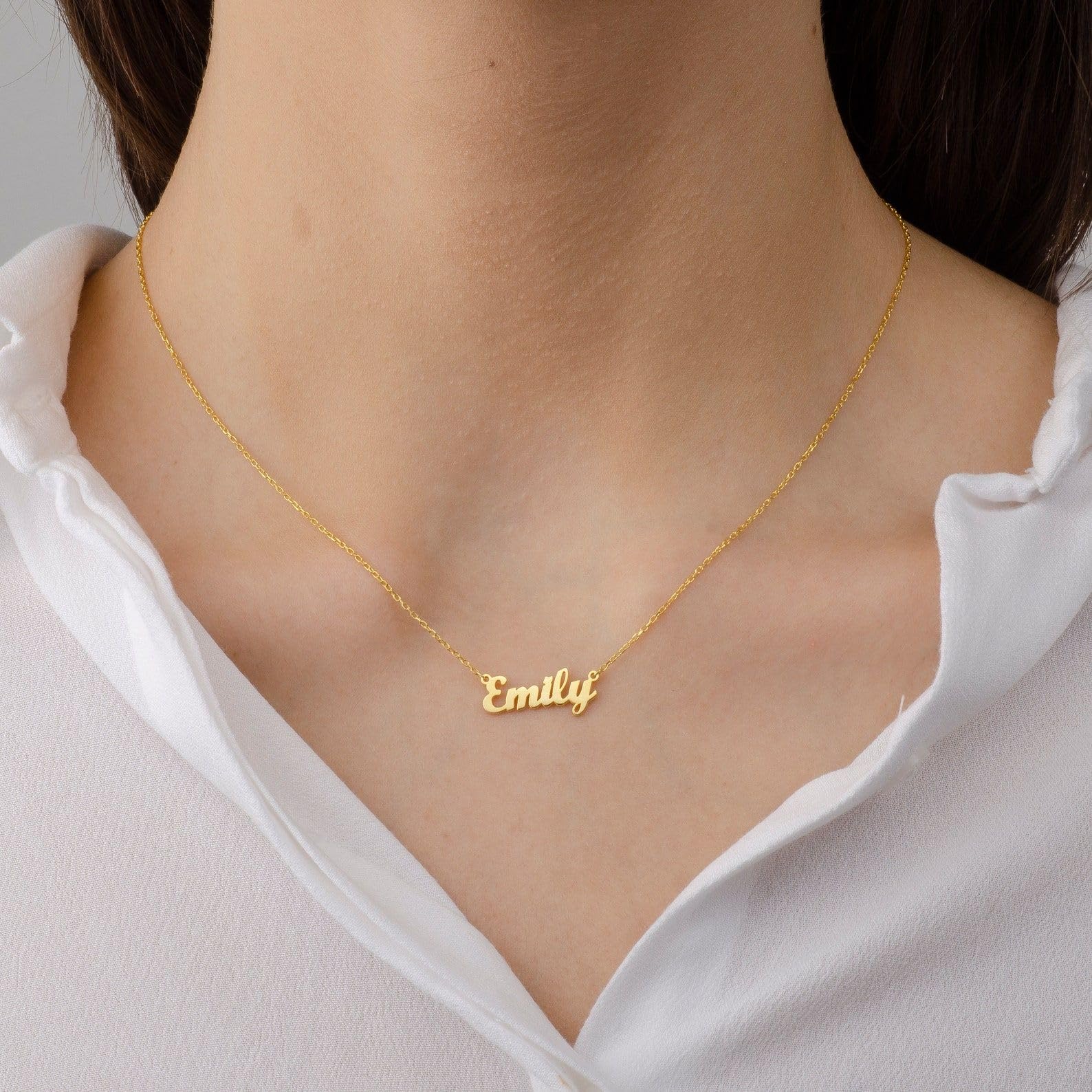 Oro collar con nombre, personalizado a medida plata madre’s día Navidad