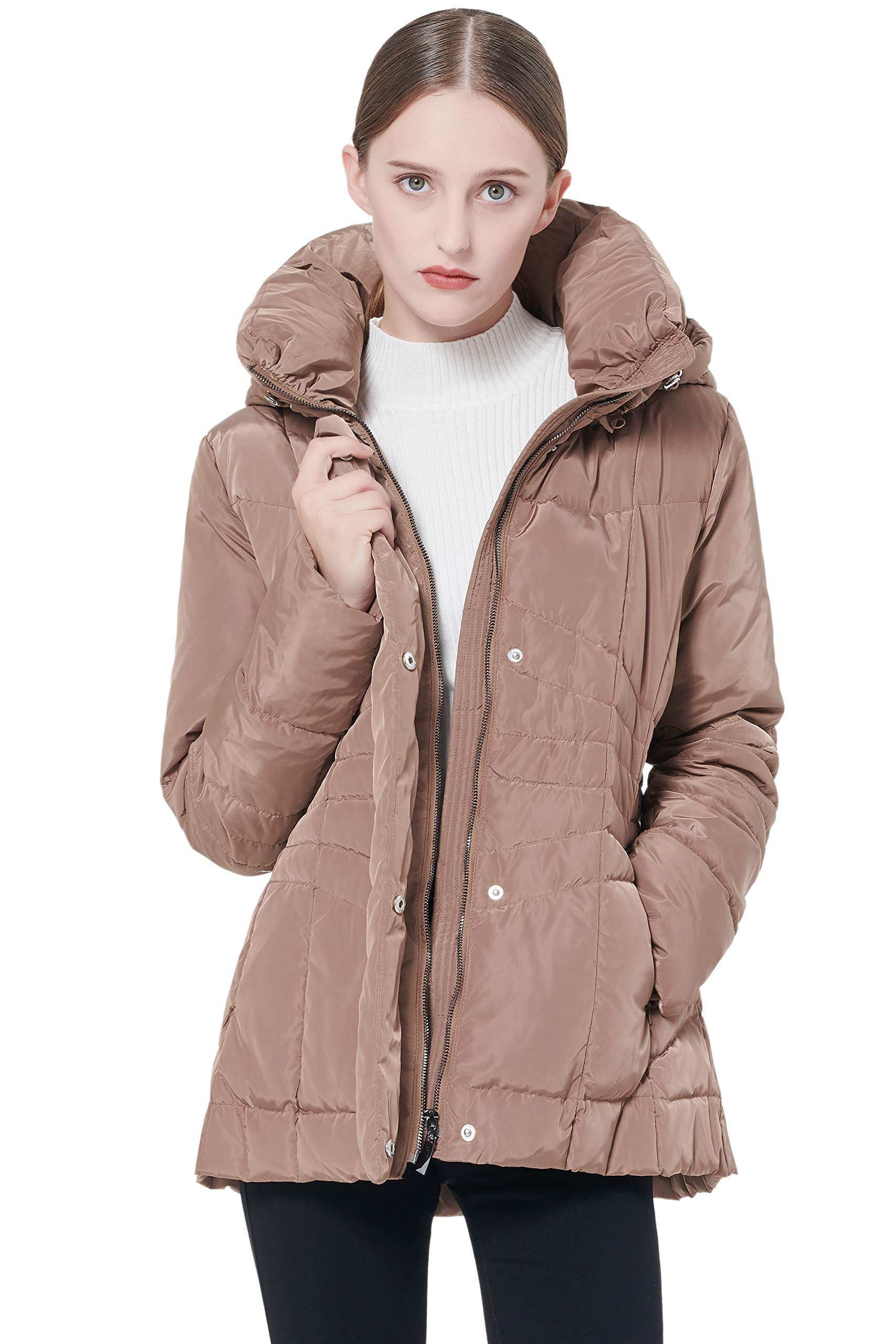 OrolayWomen's Lightweight Packable Down Coat Diamond Quilted Puffer Jacket
