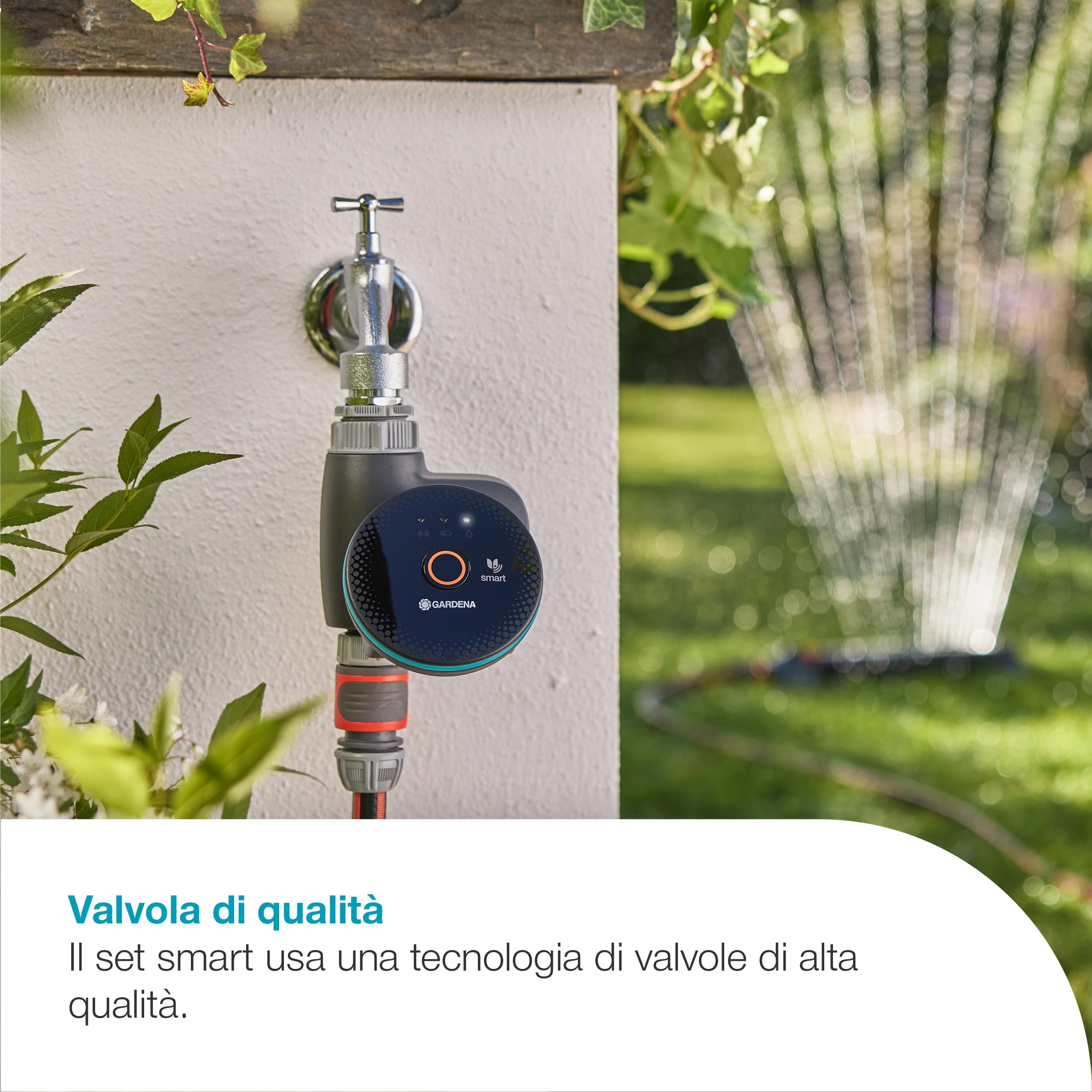 Gardena Set Irrigazione smart con Sensore Umidità Computer Irrigazione smart: Irrigazione basata sui dati*, Integrazione con smart home*, Include il sensore di umidità del terreno (19045-20)