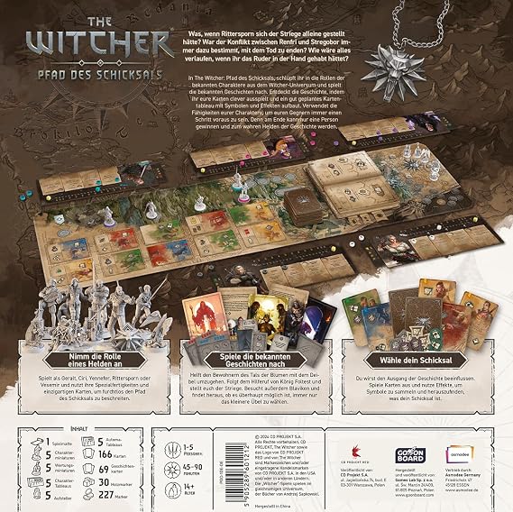 Go on Board, The Witcher: Path of Destiny (Deluxe Edition), Connoisseur Game, 1-5 Players, from 14+ Years, 45-90 Minutes, German