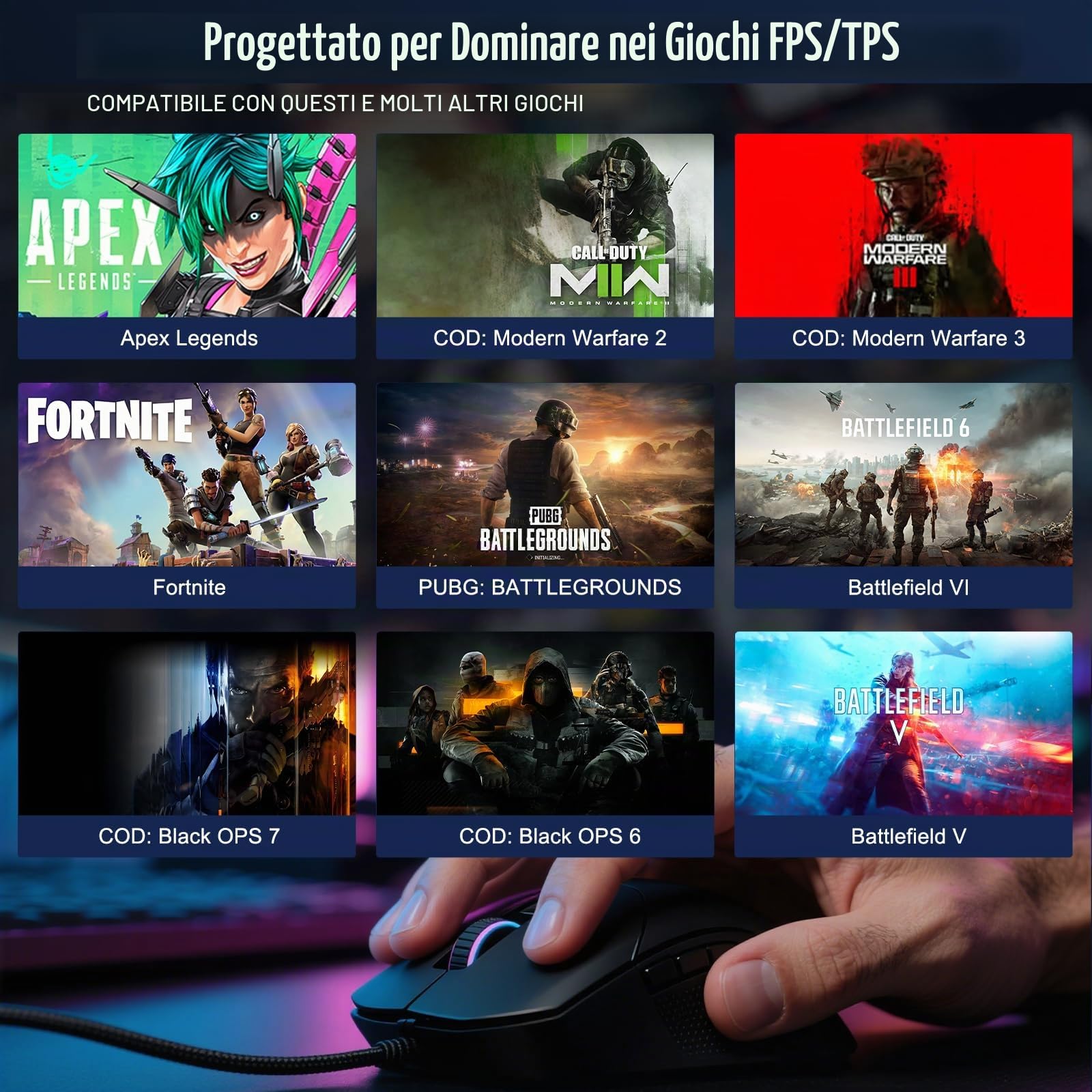 Joso AX200 Mouse Computer e Gaming Tastiera Adattatore per PC Supporto Key Mapping, Aim Assist, Recoil Control, Smart Joystick, TPS, FPS, Perfetto per APEX, Giochi COD