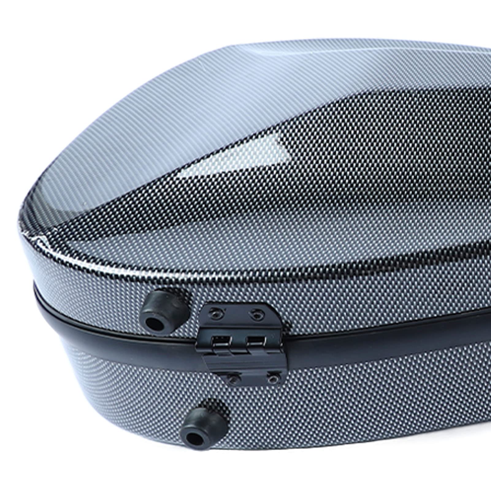 Keenso Estuche de Violín 4/4, Bolsa de Transporte de Violín Portátil Ligera de Fibra de Carbono con Termómetro (Gris Plateado)