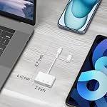 SD Card Reader for iPhone 16, 3-in-1 Lightening & USB-C to SD Card Reade for SD Card/Micro SD Digital Camera Adapter Compatible with iPhone 16 15 14 13 12 11/iPad/MacBook