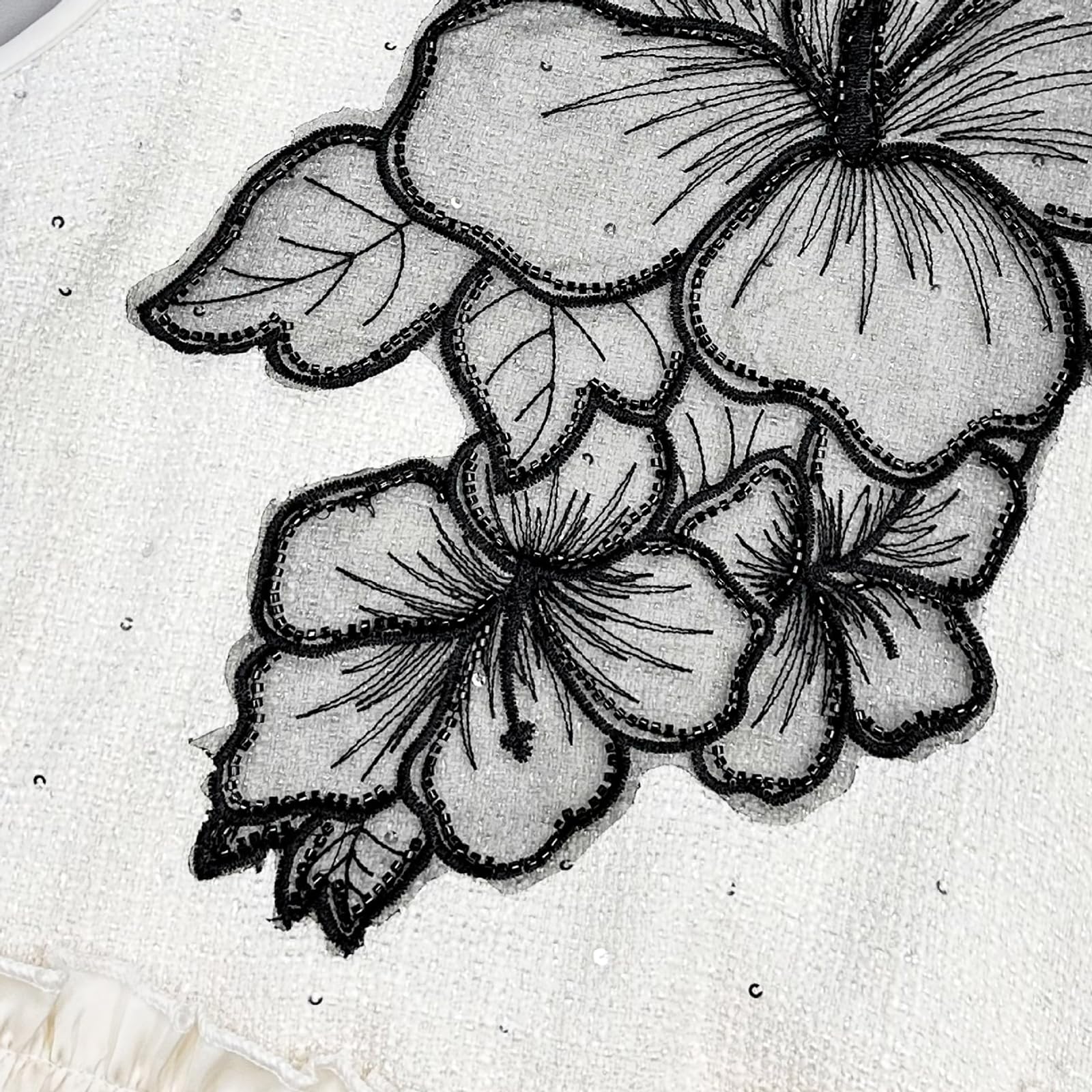 Kleiderapplikationen, Gestickte Blumen-Stoffflicken, übergroße Stoffapplikationen Aufnähen