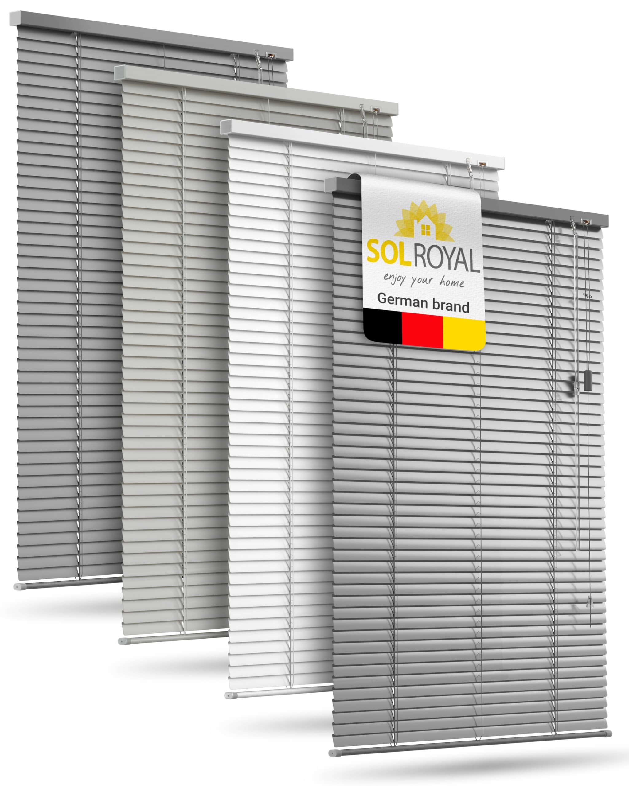 Sol Royal No Drill Indoor Aluminium Venetian Blinds for Windows 25mm Slats — image 1