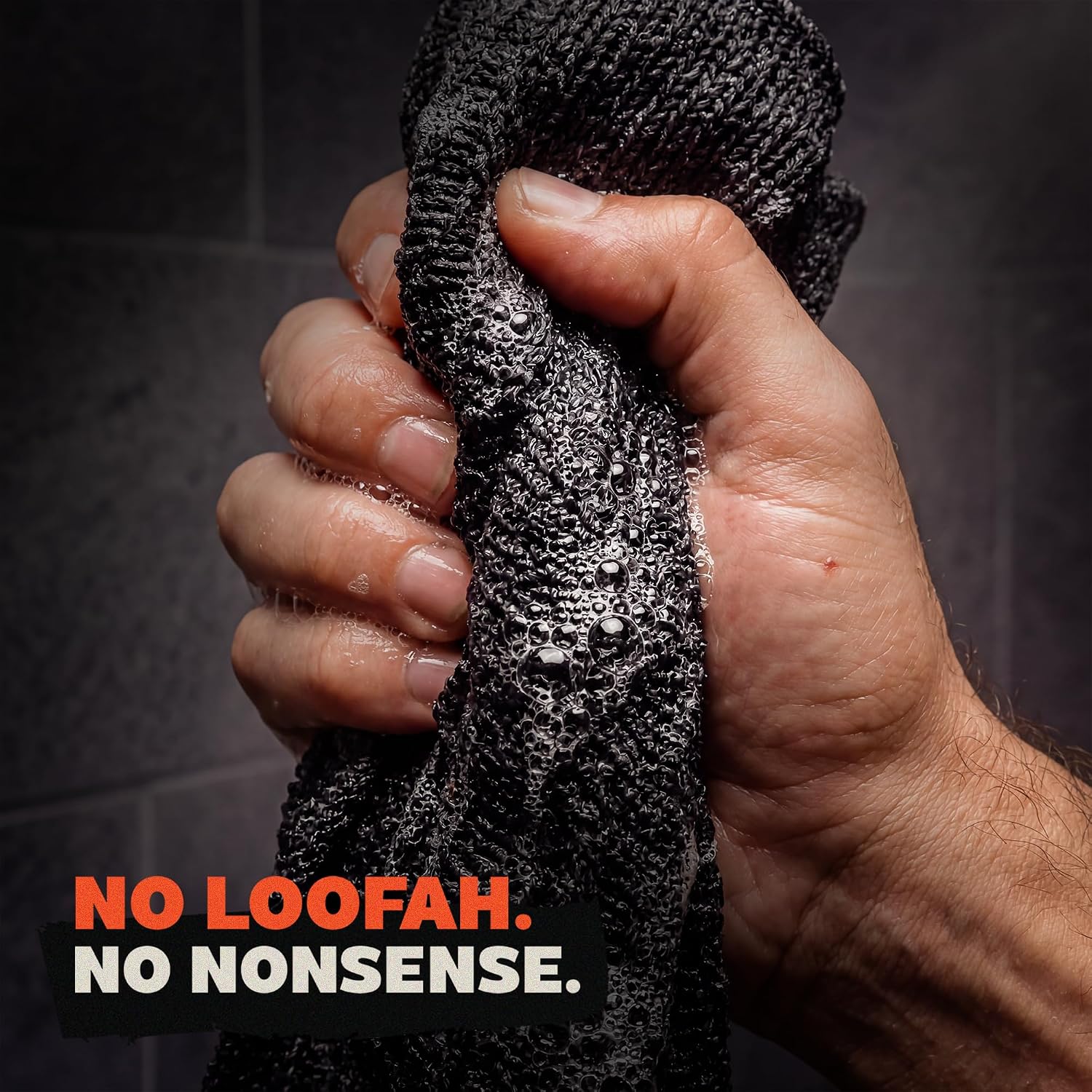 Extra Rough Exfoliating Washcloth. Deep Clean Body Washcloth for Men, Back Exfoliator Shower Towel. x1-Pack