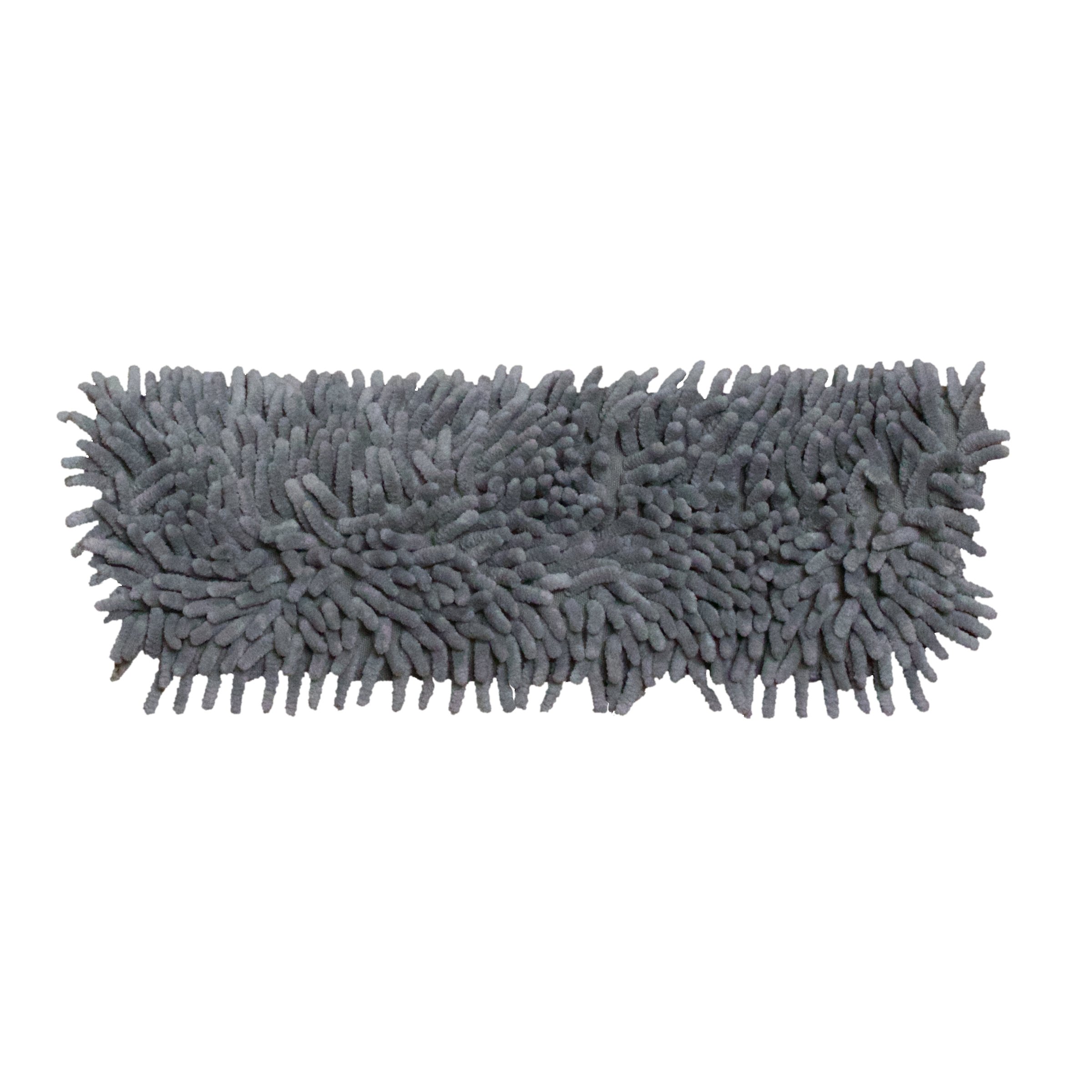 Cal-FlorP Chenille Dusting Pad for use on Wood, Laminate, Tile, Stone, Concrete, WPC, Vinyl and LVT, Single Pack, Gray