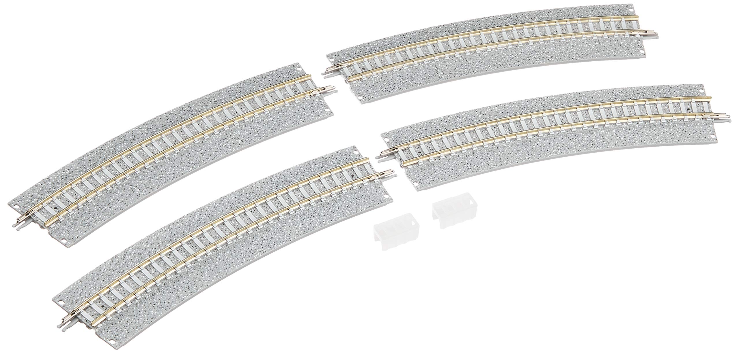 TomyTEC 017837 4 Curved Track with Wide Gravel Bet 22.5 Degree, 22.5 Grad