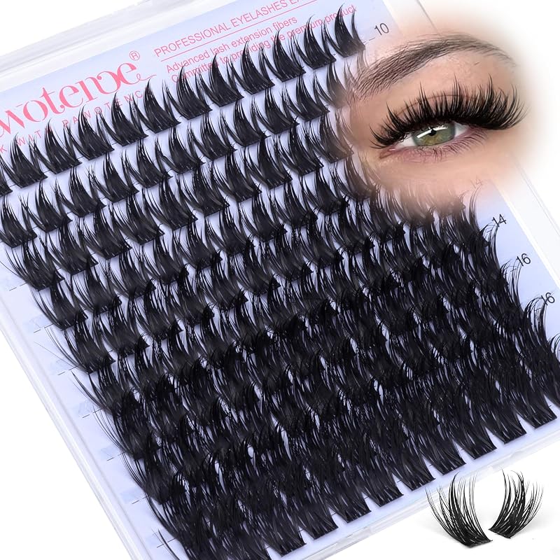 Pawotence Cílios Postiços em Mechas Estilo Manga 10–18 mm, 120 unidades