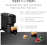 Nespresso Vertuo Pop+ Deluxe Single Serve Coffee and Espresso Machine by De’Longhi, Matte Black