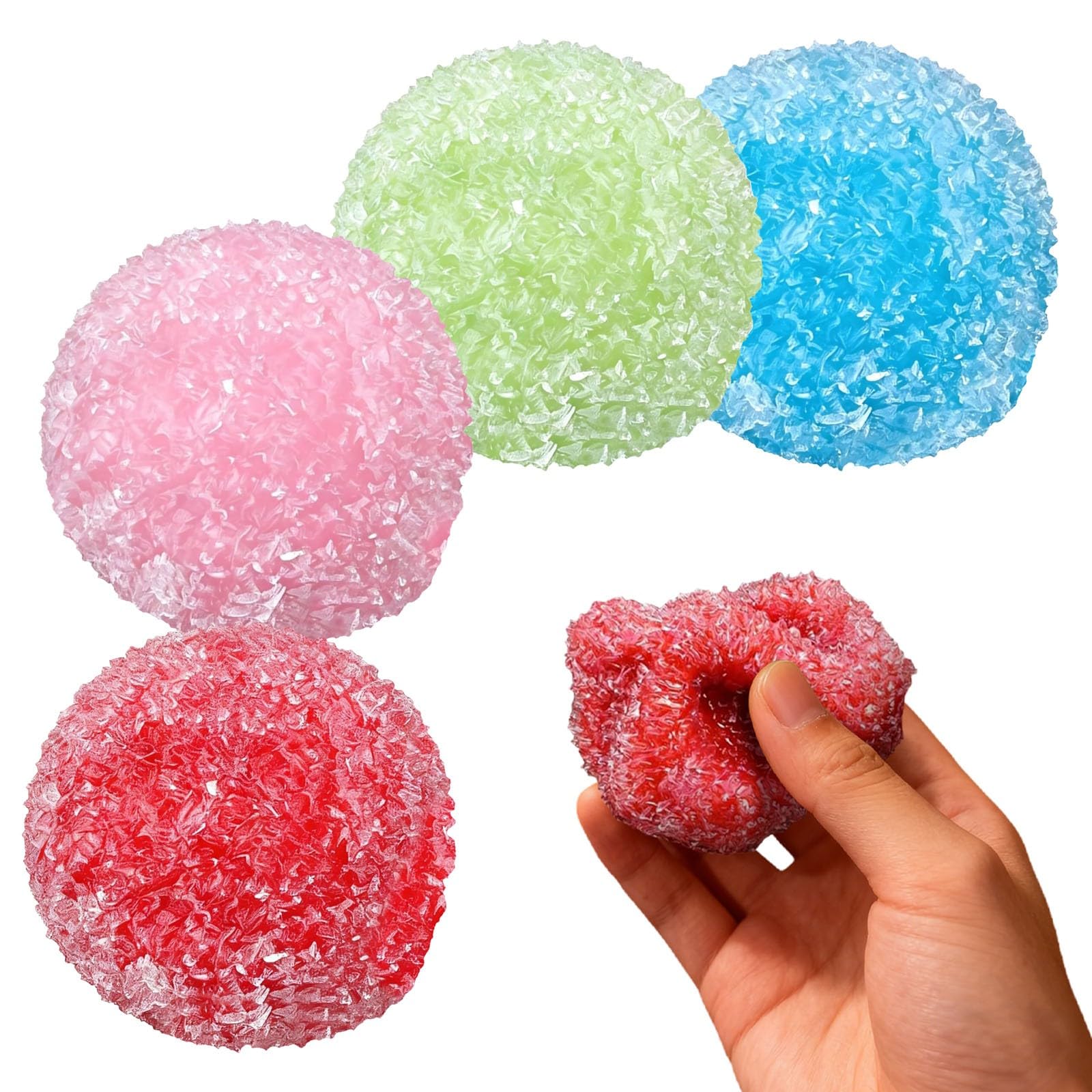 Slushy Squishy, Slushy Fidget Sensory Toy With Crunchy Texture | Moldable Tpr, Squeeze/Stretch/Twist. Tear-Resistant, Portable. Relieves Tension, Improves Focus. Ideal Home/Office.