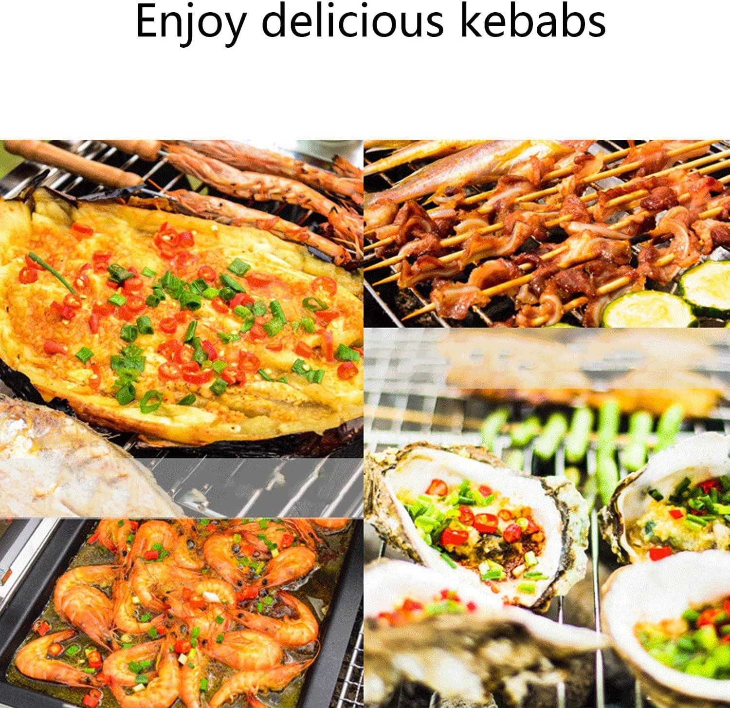 Holzkohlegrill, Barbecue Grill Edelstahl BBQ Smoker Barbecue Folding Portable für Kochen im Freien Camping Wandern Picknicks