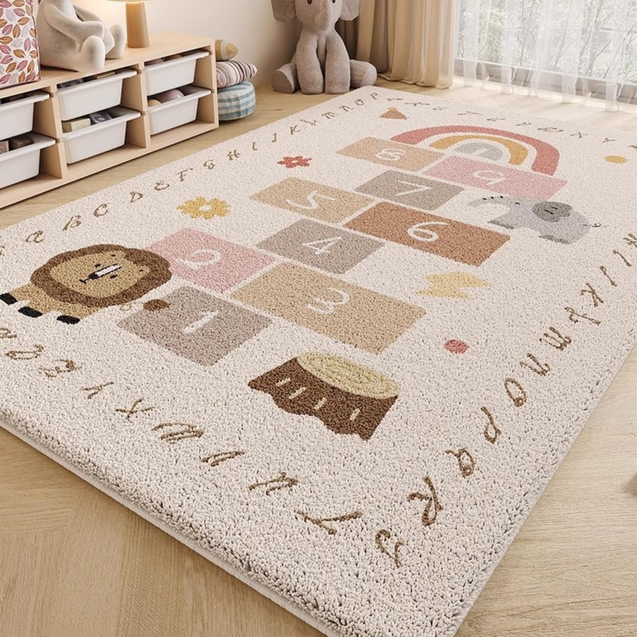 Flauschiger Plüsch Teppich Cartoon Welpen Kätzchen 3D, Teppich Kinderzimmer Ultraweicher Gaming Thema, Strapazierfähige Wohnzimmer Bodenmatte für Eine Gemütliche Einrichtung, 120x160 cm, Style 1