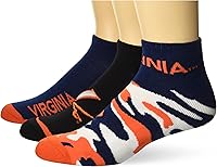 Vista 17 de For Bare Feet Paquete de 3 calcetines tobilleros unisex para adultos de la NCAA Camo Boom
