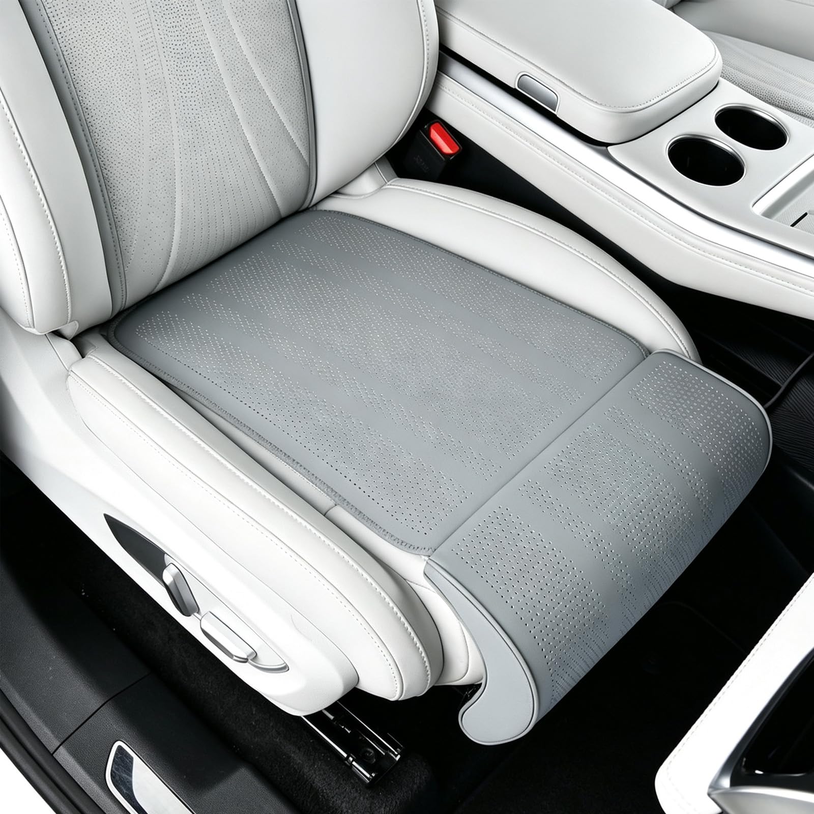 Motario Car Seat Extender Leg Support Cushion for Mercedes B-Klasse W245 W246 W242 W247 B180 B200 B250 B250E, Memory Foam Under-Thigh Support Comfort Leg Rest Pads,C/Grey