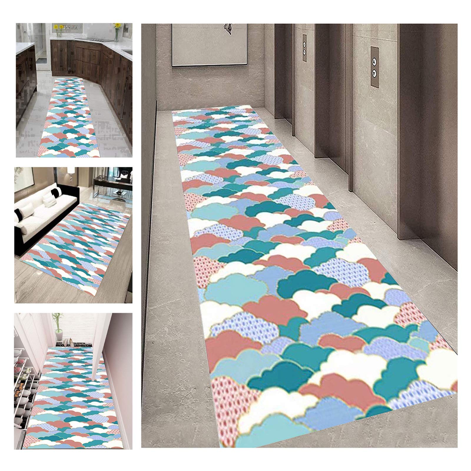 Tapis long de couloir découpable antidérapant pour entrée cuisine 60x400