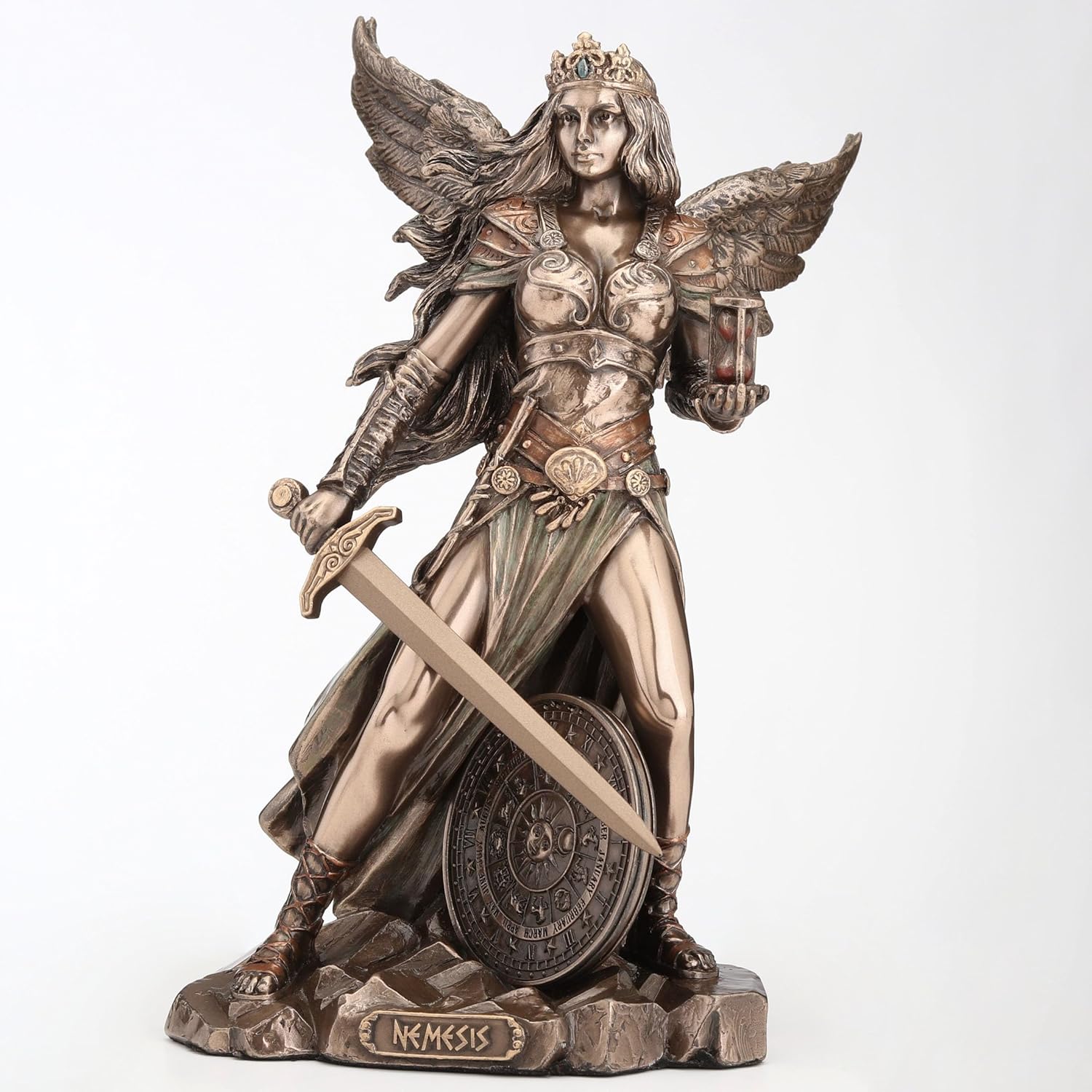 Veronese Design 8 1/2 Inch Nemesis The Greek Goddess of Retribution Cold Cast Resin Bronze Finish Sculpture