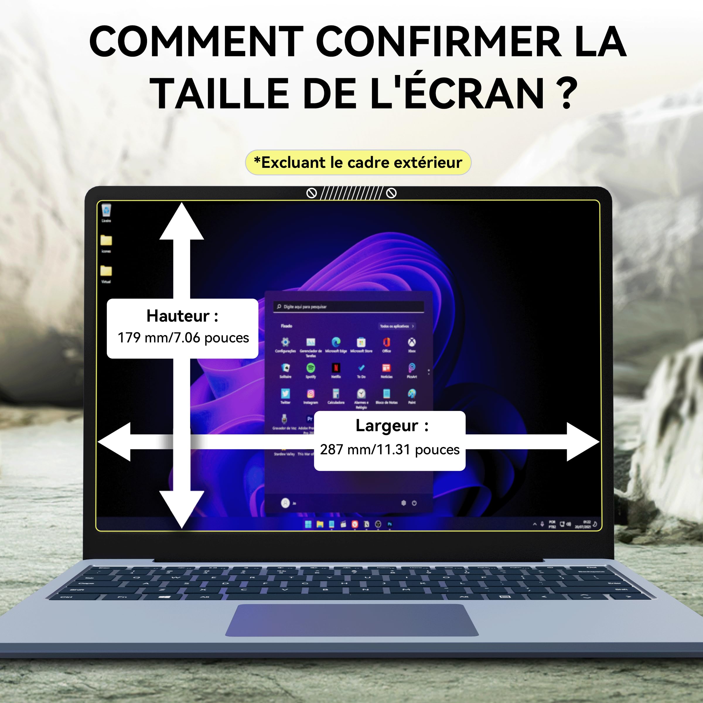 YealRed Filtre De Confidentialité Magnétique 13,3 Pouces 16