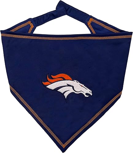 Miniatura 1 de Pets First NFL Dener Broncos TIE - Bandana para perro, pequeñamediana. Bandana para perro, babero para mascotas, gatos, perros, el mejor día del