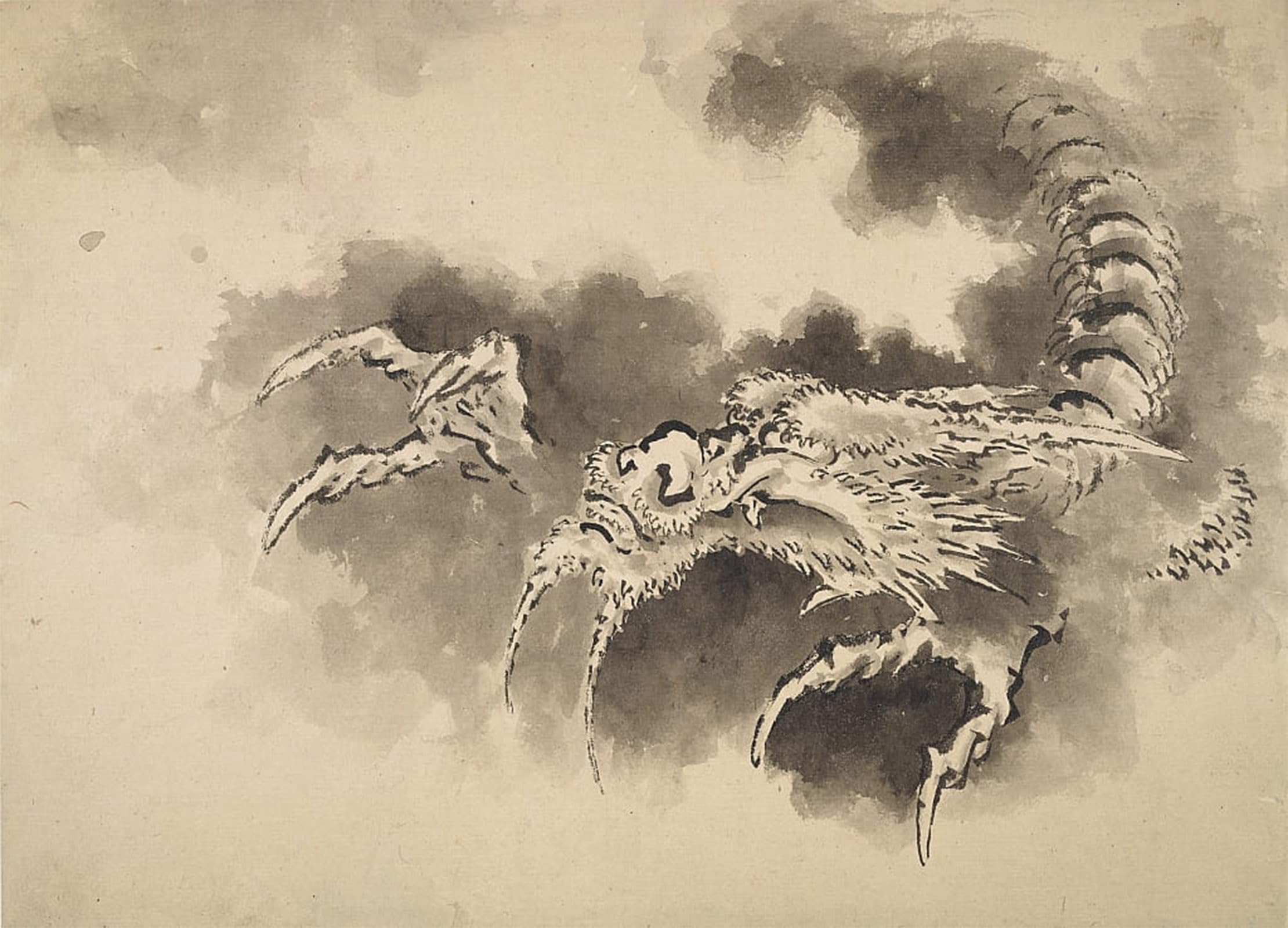 SERENDIPITP Retro Picture Poster Wall Art Pictures Painting Dragon Emerging From Clouds Edo Period by Katsushika Hokusai Wall Art Canvas Print for Wall Decor 60x90cm