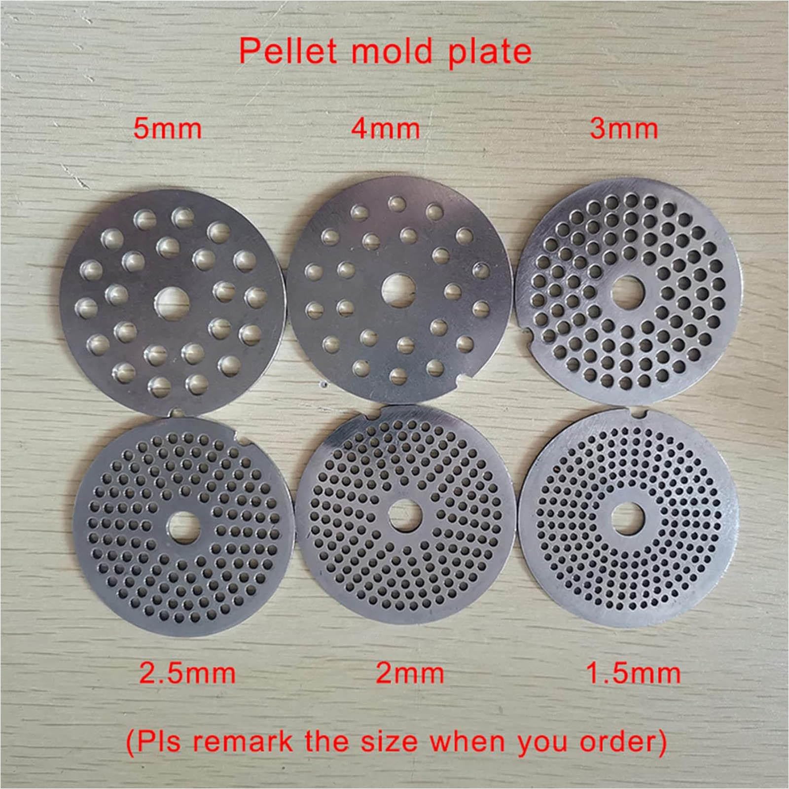 Maszyna na pellet karma dla zwierząt, ręczne karmienie, pełny zestaw foremek - 1,5/2/2,5/3/4/5/6/7 mm, idealny dla ryb, ptaków, kotów, 6 mm
