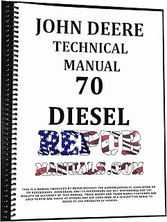 John Deere Model 70 Diesel Tractor Condensed Service Manual Technical Repair Book