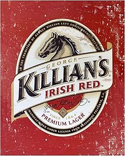 AMERICAN LUXURY GIFTS Killians Irish Red Premium Lager Beer Vintage Distressed Sign Replica Wall Art - Man Cave Bar Game Room Garage Decor for Men - 8x10 Unframed Print
