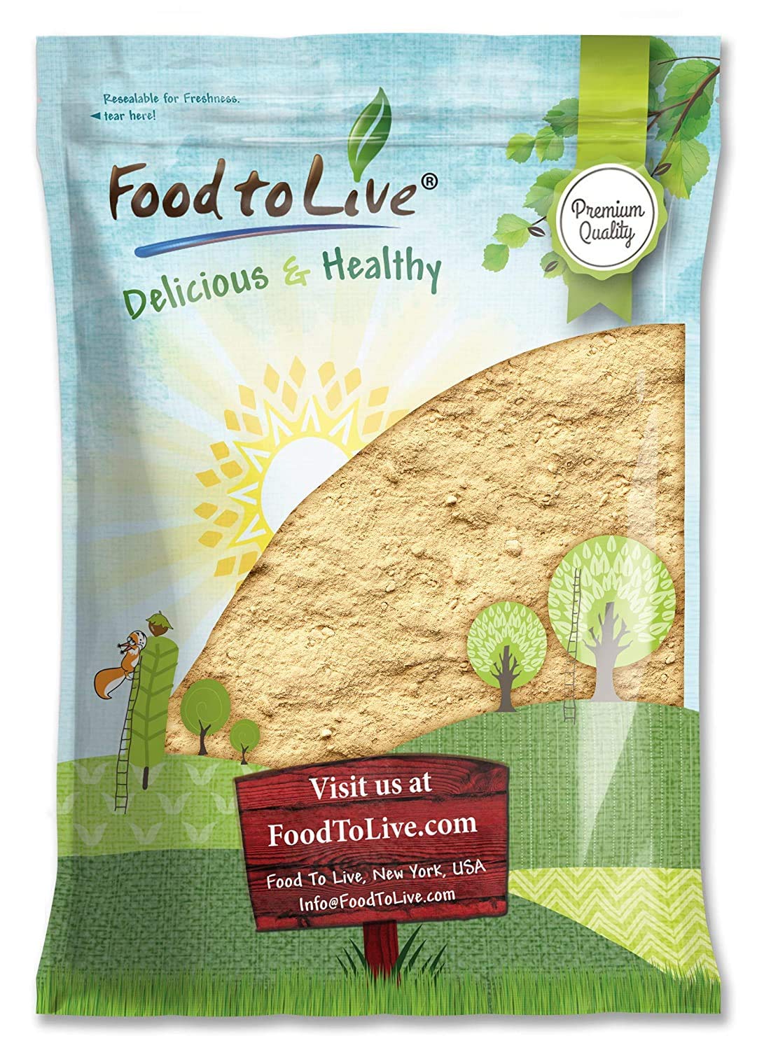 Food to Live Yellow Maca Powder, 8 Pounds – Raw Ground Maca Root, Vegan, Kosher, Keto, Non-Gelatinized, Bulk, Rich in Vitamin C 8.0 Pounds