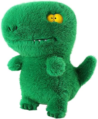 Juguetes de animales de peluche de dinosaurio verde, juguete de almohada de felpa sensorial cómodo, lindo, divertido y novedoso para niños y