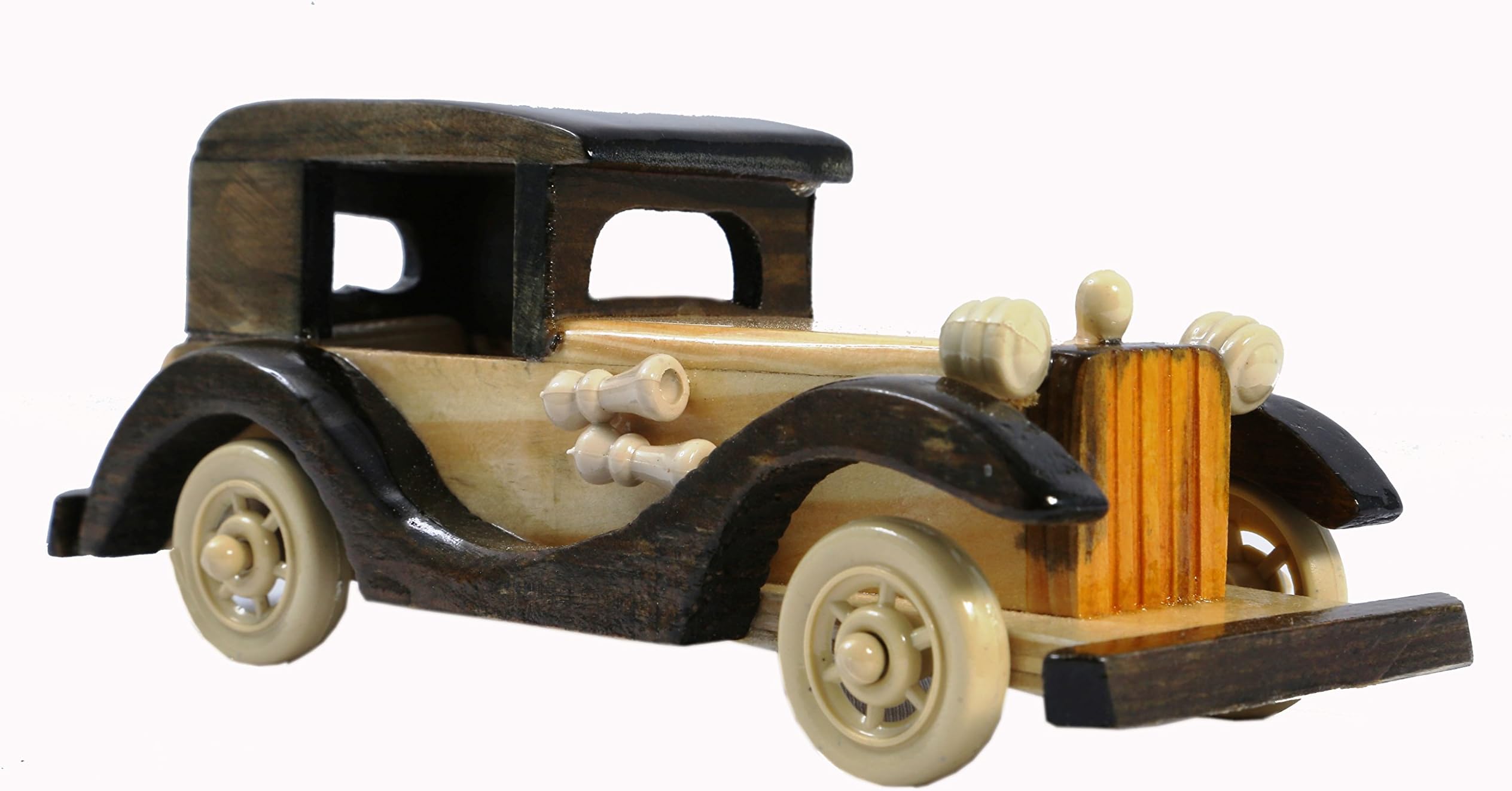 DAISYLIFE Vintage Style - Handcrafted Classic Wooden Car Showpiece for Kids Toy, Home Decoration, Functional Gift (Brown), Valentine's Day Gift